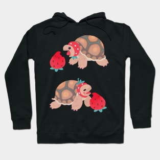 Tortoises love strawberries Hoodie